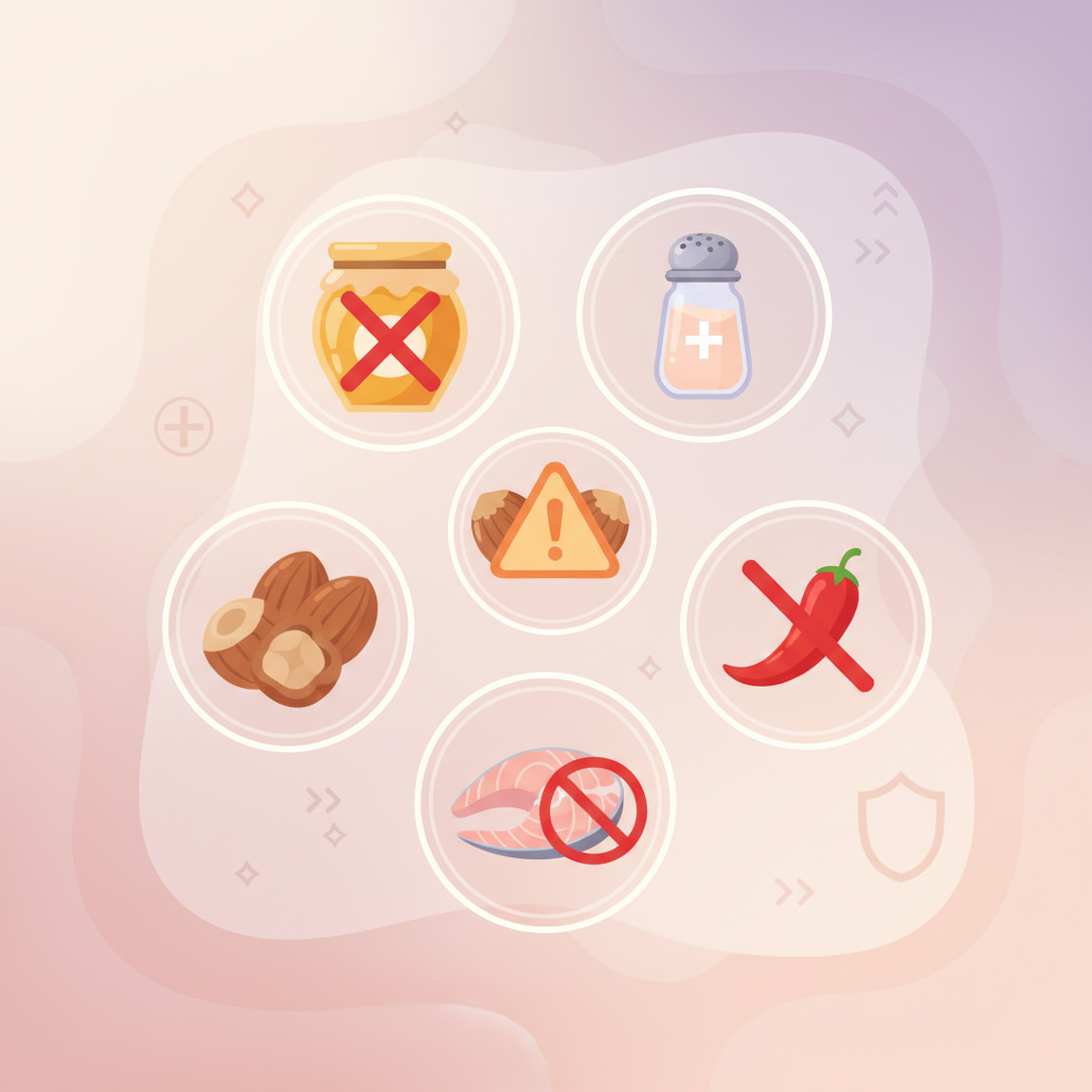 Various fresh, colorful vegetables suitable for baby food, neatly arranged on a wooden board