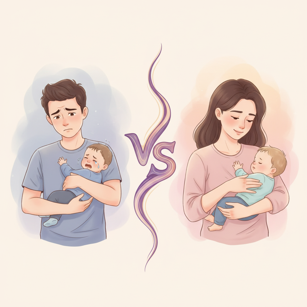 A parent smiling reassuringly at their child during a goodbye moment