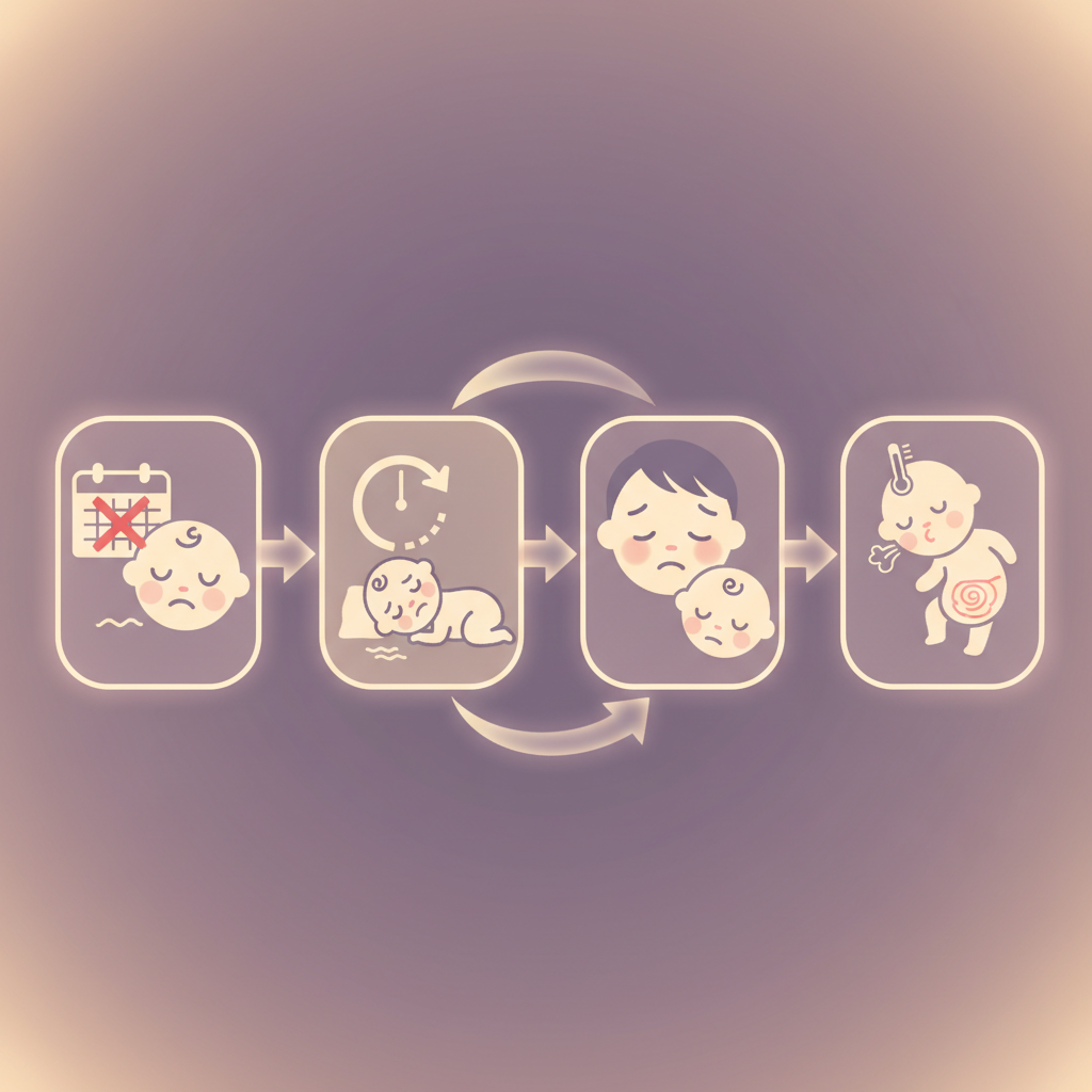 A concerned parent consulting with a pediatrician about their baby's sleep