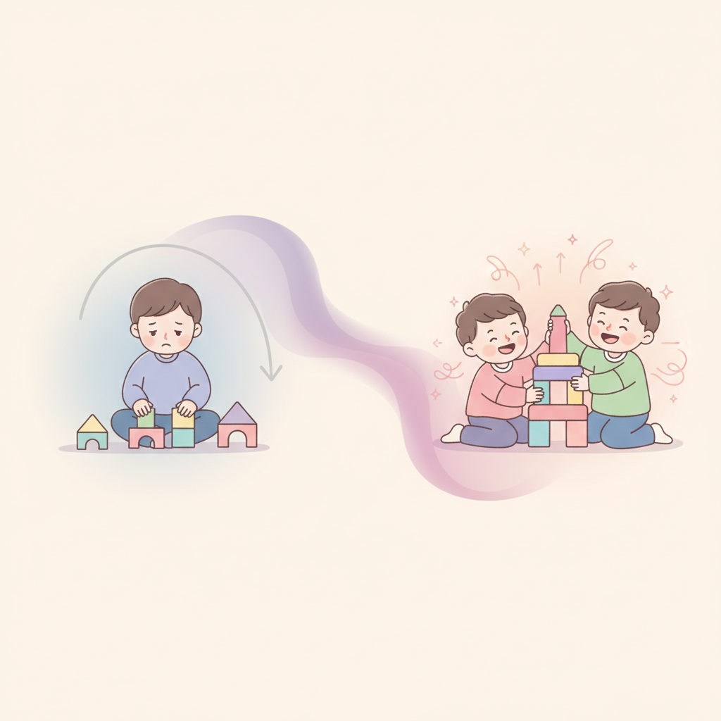 A peaceful baby sleeping soundly in a crib, with a soft light