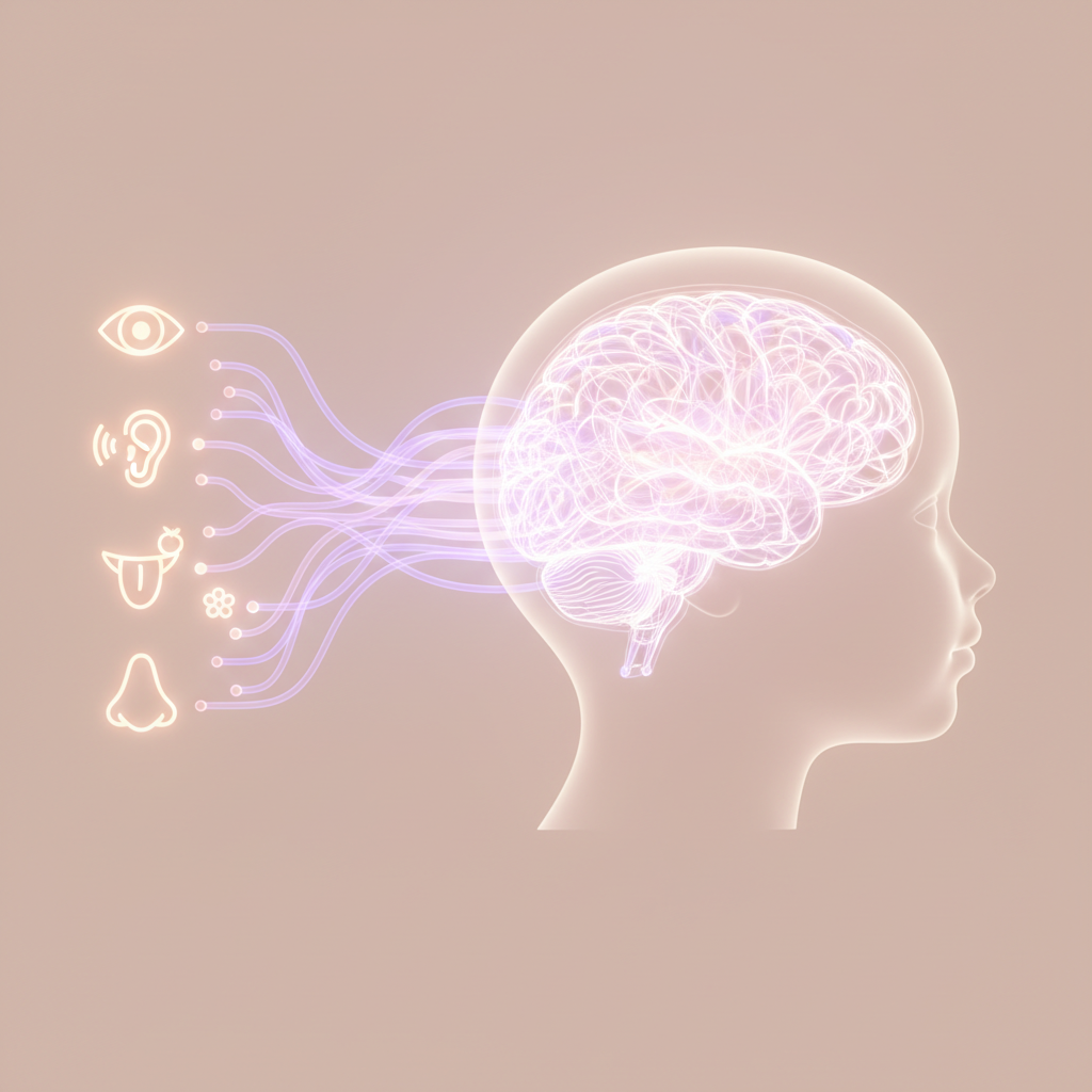 A baby reaching out to touch a textured toy, looking curious