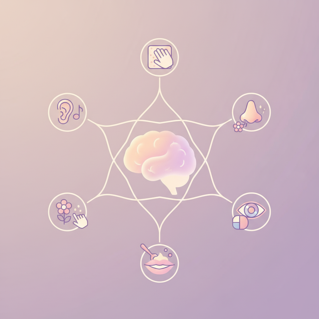 A baby happily exploring different textures on a soft play mat